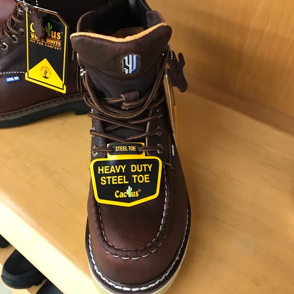 cactus steel toe work boots